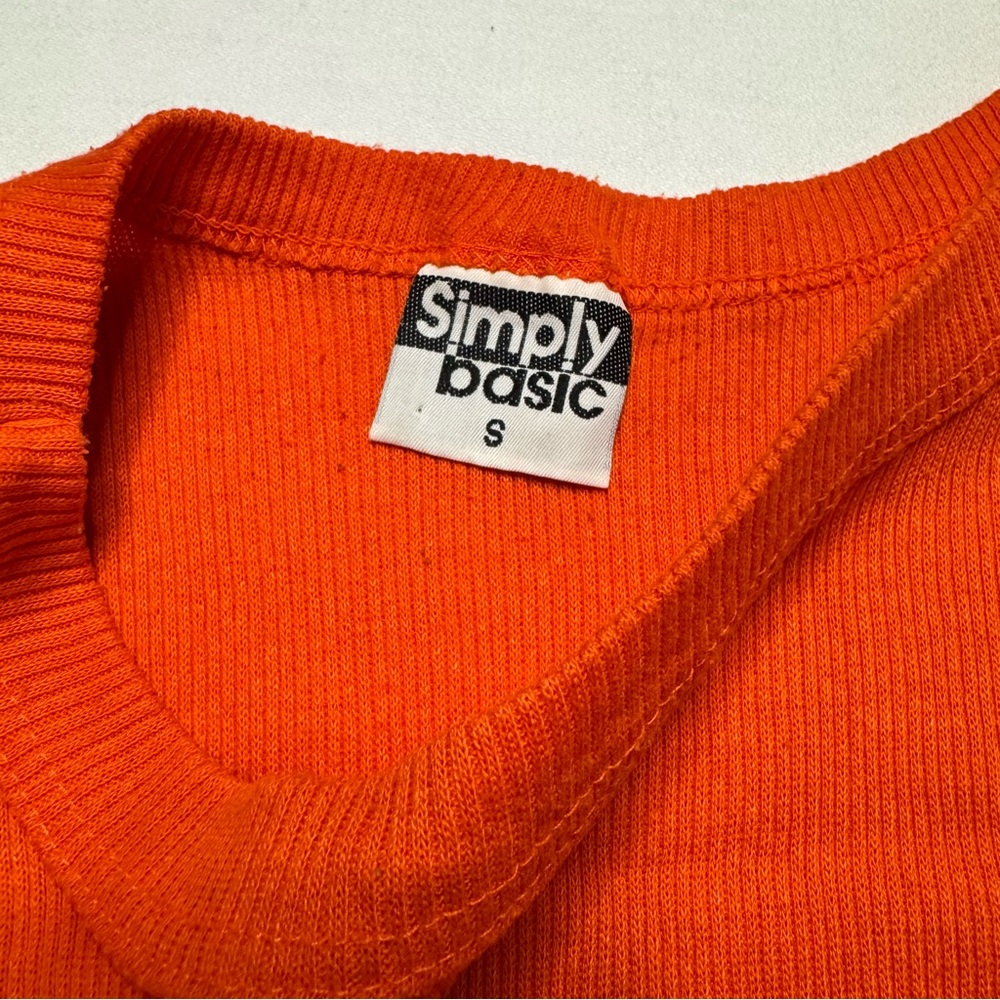Simply Orange Ribbed Tank Top - Picture 3 of 5